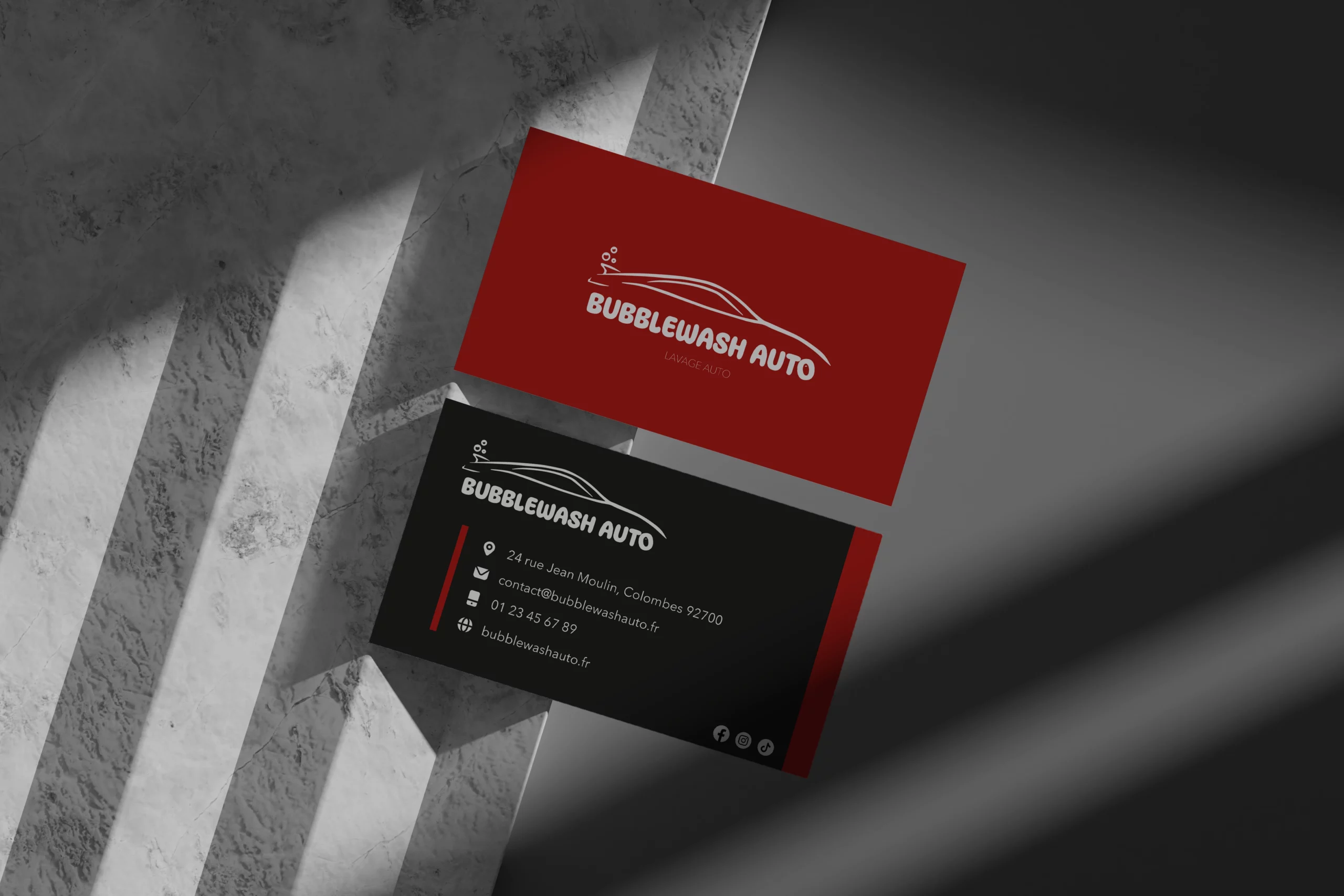 Carte de visite pour BubbleWash Auto
