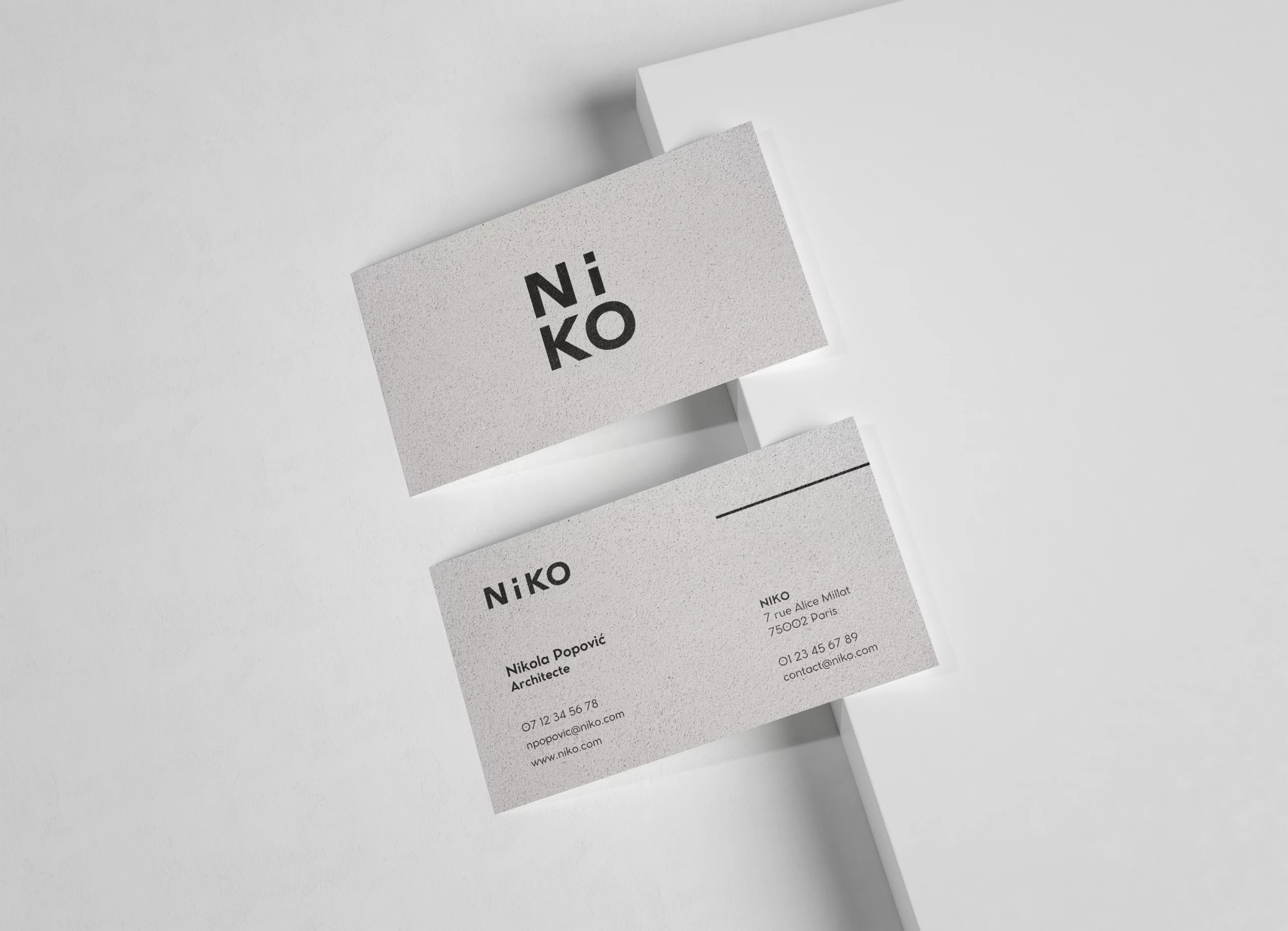 Carte de visite pour l'architecte Nikola